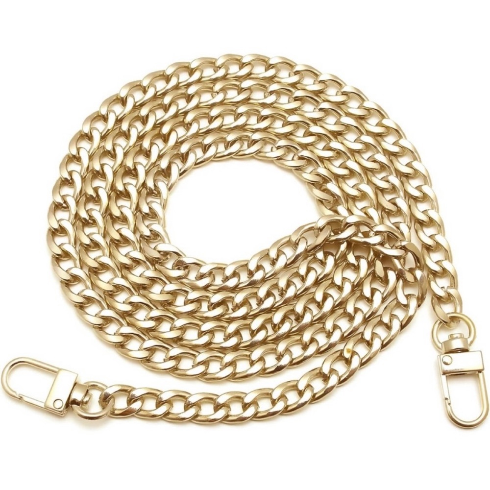 Gold Tone 47” Flat Metal Detachable Chain Strap
